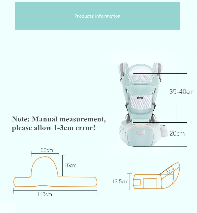 Porte-bébé - Premium & Tabouret de taille multifonctionnel