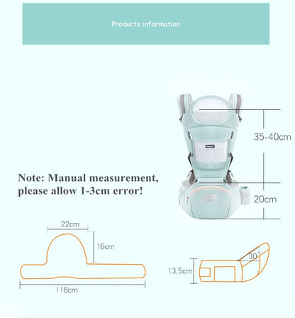 Porte-bébé - Premium & Tabouret de taille multifonctionnel