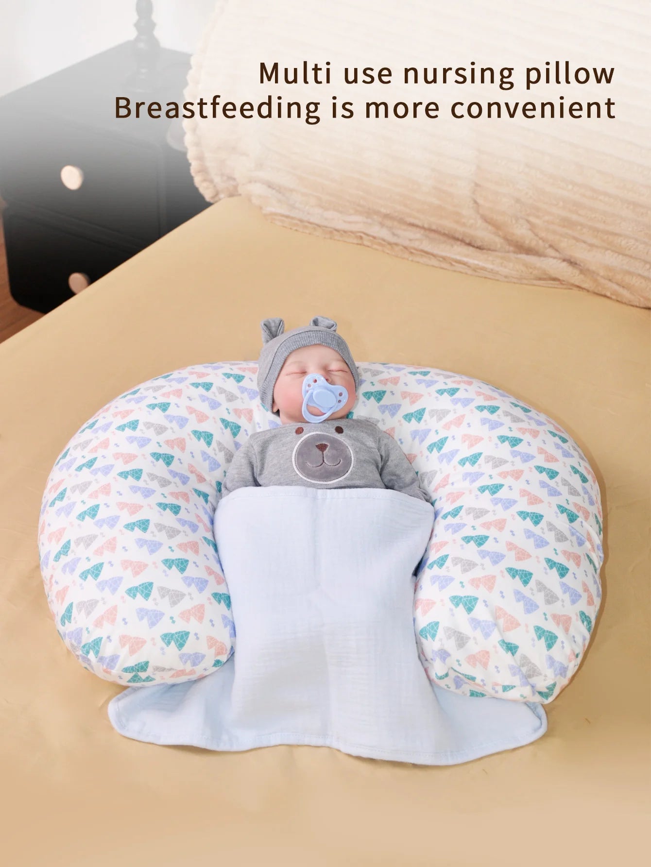 Oreiller d'allaitement pour bébé, pour mères d'allaitement, oreiller d'alimentation pour nouveau-né, coussin d'allaitement pour la période d'allaitement
