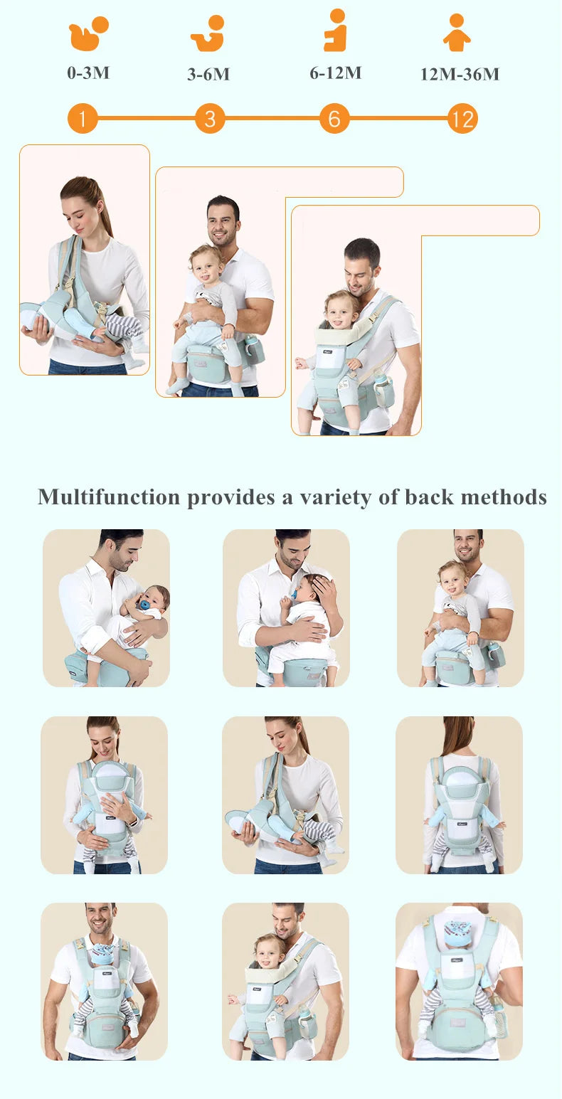 Porte-bébé - Premium & Tabouret de taille multifonctionnel