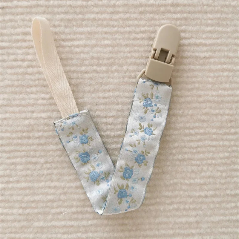 Chaîne de sucette en tissu pour bébé, Style ethnique, anneau de dentition Floral, jouets, sangles, porte-mamelon, Clips factices réglables