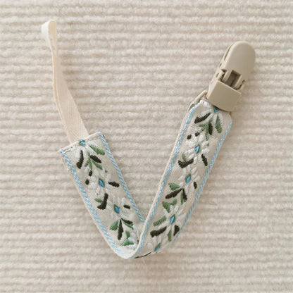 Chaîne de sucette en tissu pour bébé, Style ethnique, anneau de dentition Floral, jouets, sangles, porte-mamelon, Clips factices réglables