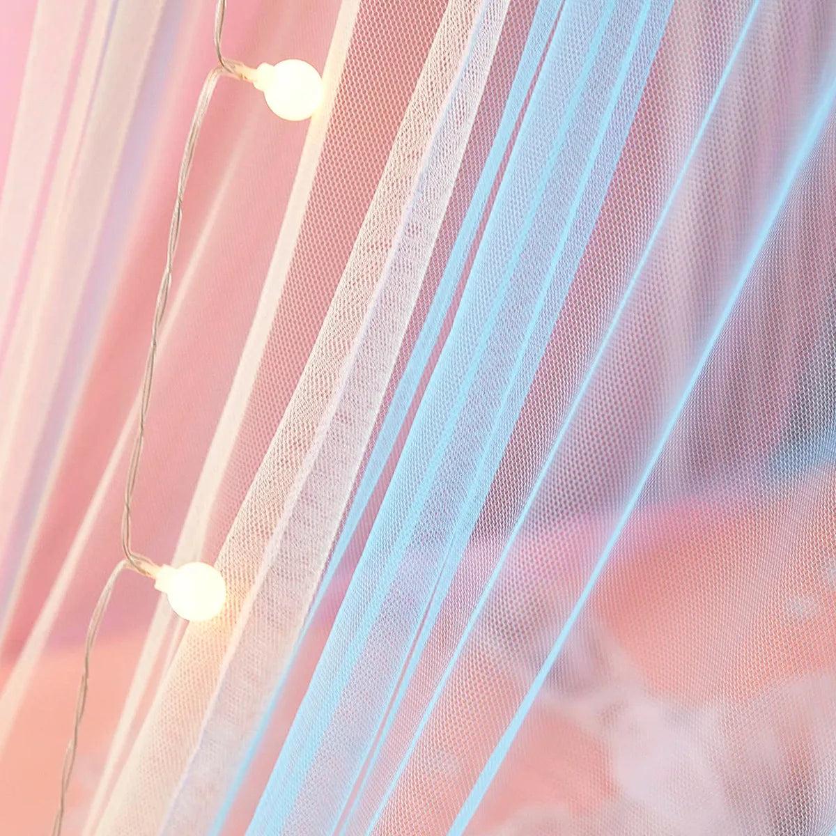 Ciel de lit enfant fille | Moustiquaire - Arc en ciel